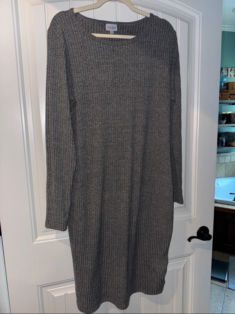 LuLaRoe Charcoal Long Sleeve Dress